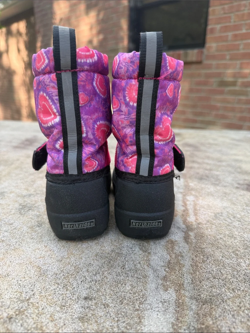 Northside- Frosty Mid Insulated Snow Boot Toddler Pink-Purple Hearts, size 6